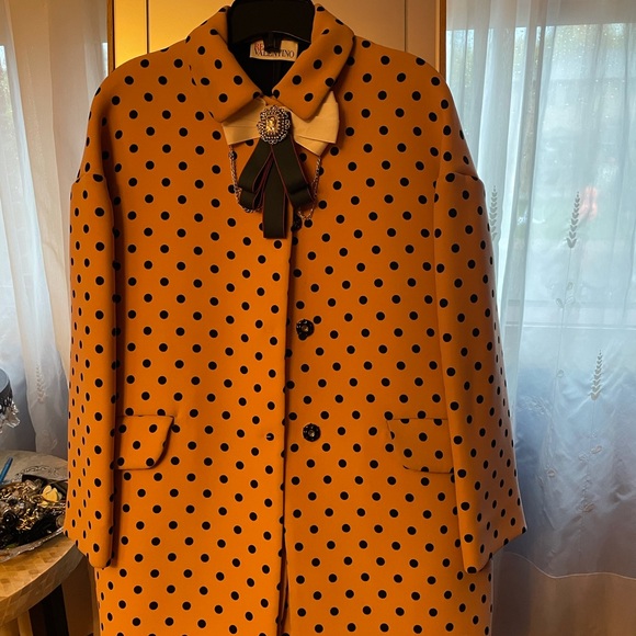 RED Valentino Jackets & Blazers - Red Valentino Polka Dot Coat 💕